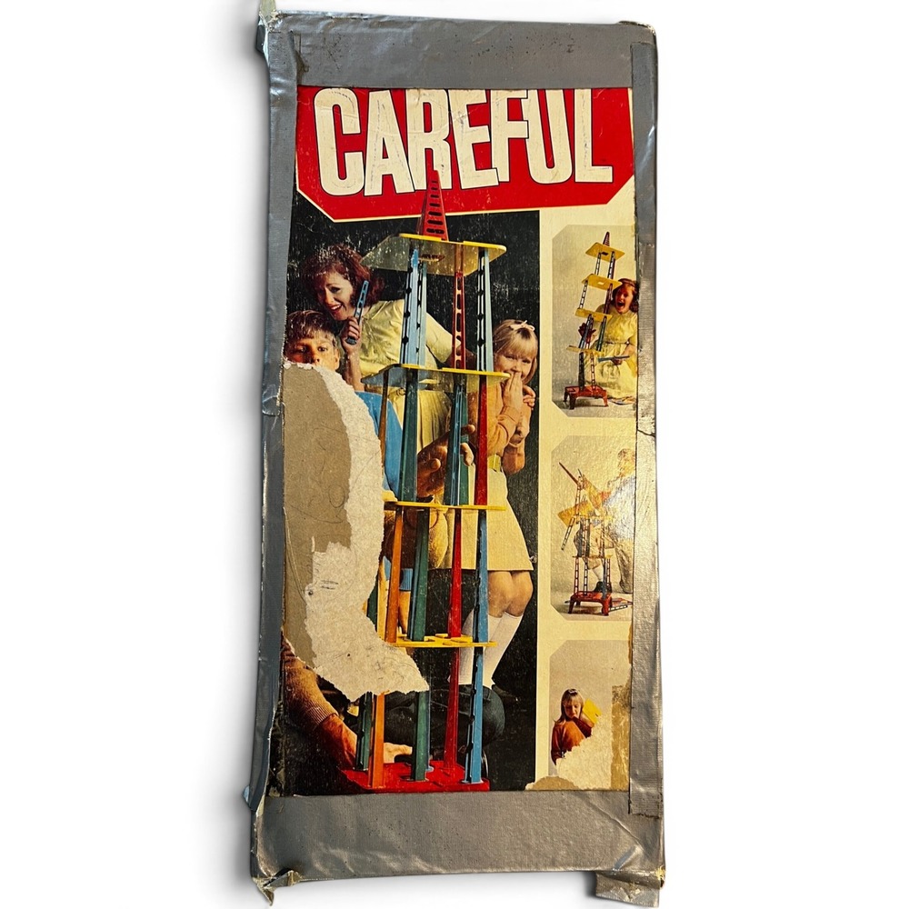 Ideal  Careful Tower Game Multi 1967 Vintage Skill Action Strategy Toy